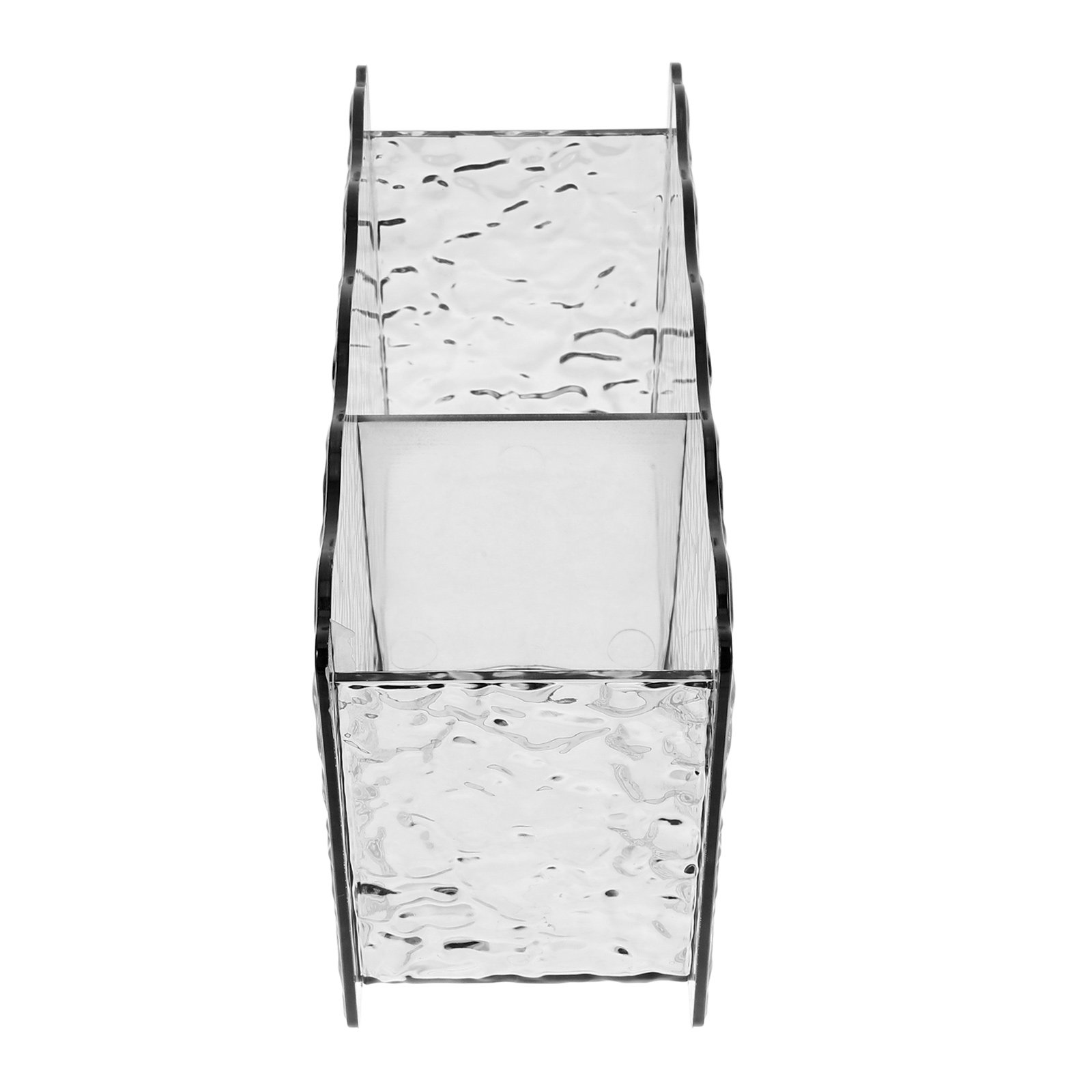 Home Bathroom Organizer - クリアデスクペンホルダー プラスチック製ペンシルオーガナイザー オフィス、自宅、書斎、バスルーム用 エレガントな省スペース文房具