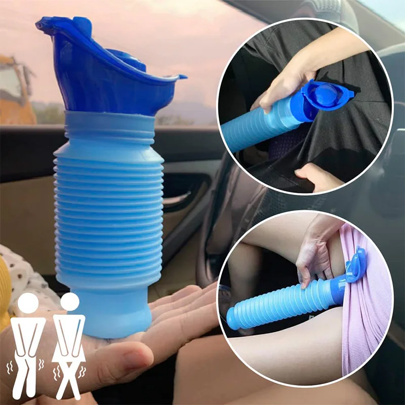 Home Bathroom Urinal - 750ml携帯用大人用尿器 アウトドアキャンプ 高品質旅行用尿器 車中排尿 尿ソフトトイレ 尿補助