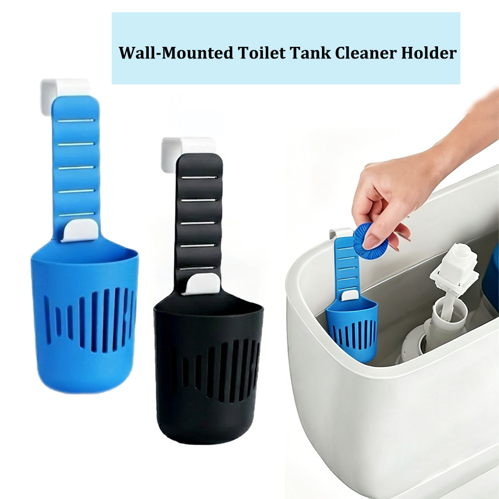 Home Bathroom Equipment - シリコーン製トイレタンク洗浄タブレットホルダー吊り下げ式収納バスケット浴室衛生用品
