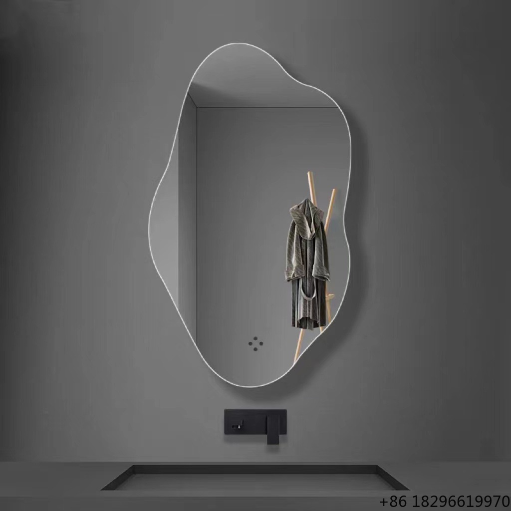 Home Goods Bathroom Mirrors - 不規則な形の浴室壁掛けミラーアートデコレーションシルバーミラーHDカスタマイズ可能高品質家庭用ホテル用