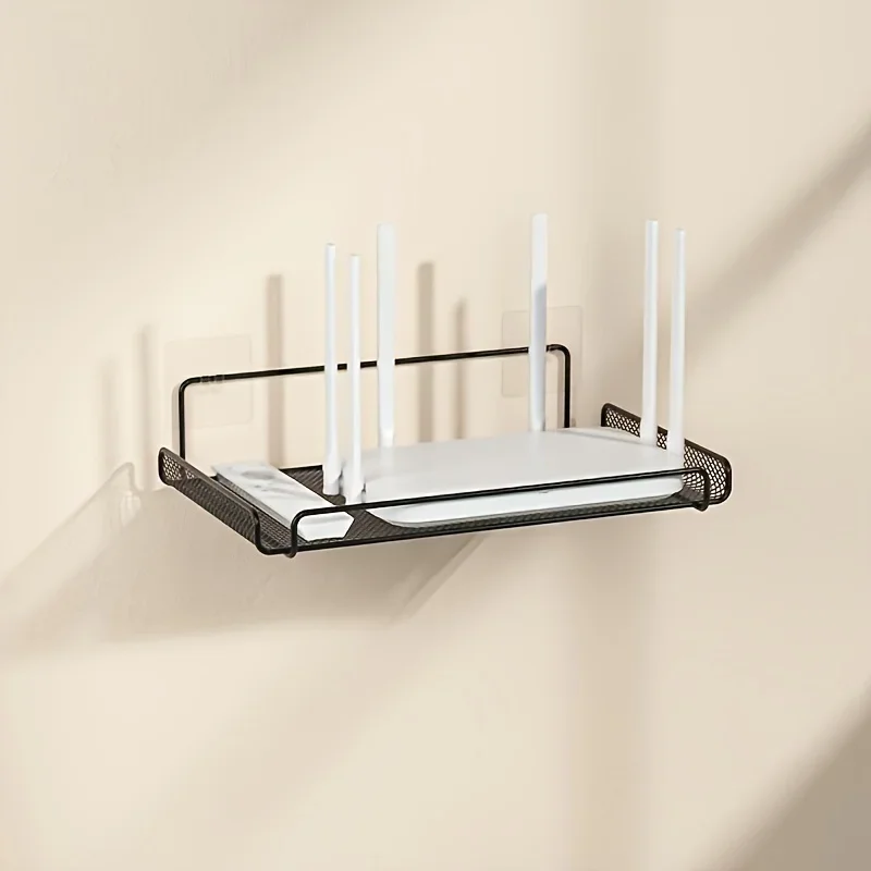 Home Bathroom Organizer - ステンレス製ルーターシェルフ 穴あけ不要 WiFi 壁掛けルーター収納オーガナイザー ホーム バスルーム