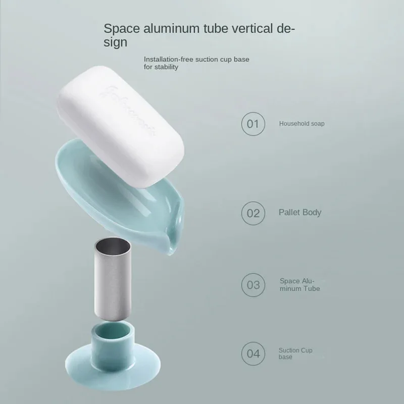水切り石鹸ホルダー 葉っぱ型石鹸置き 吸盤トレイ シャワー用 - Home Bathroom Equipment のレビューと価格