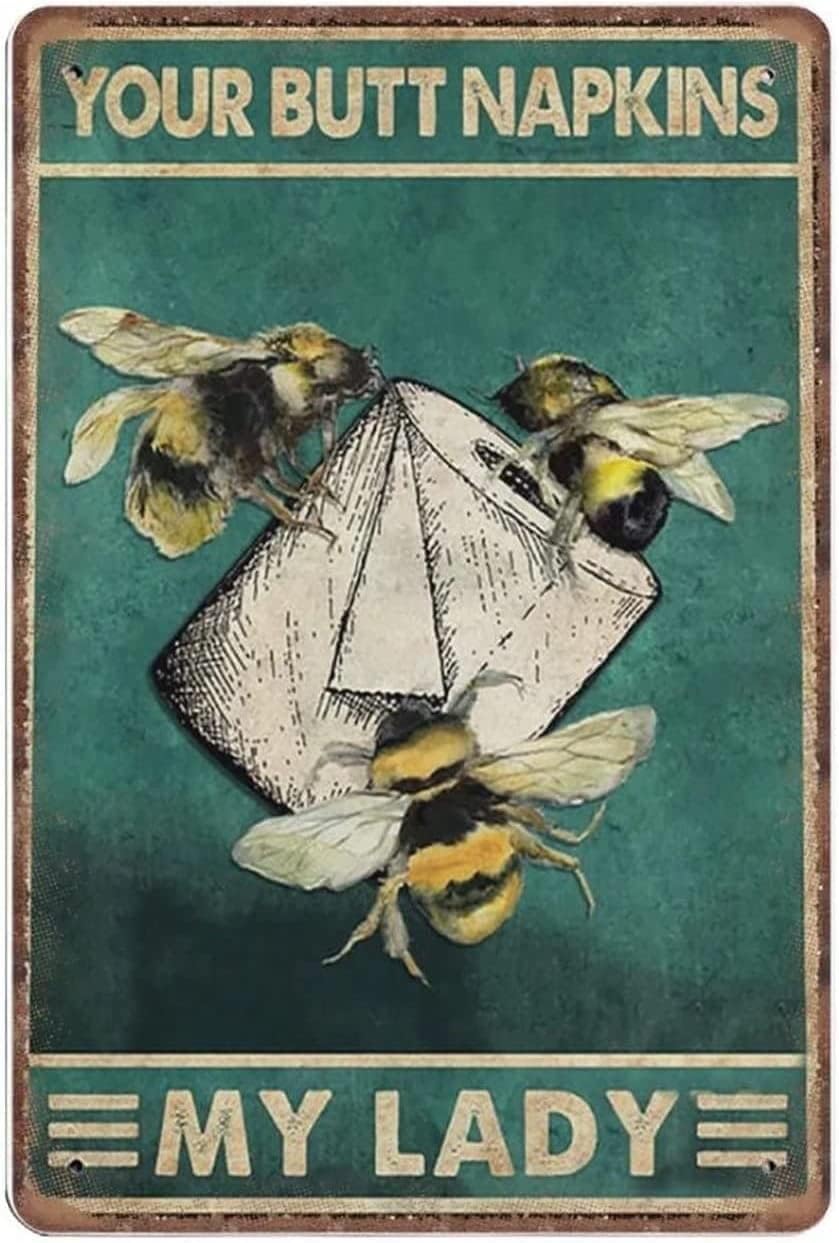 Funny Bee Your Butt Napkins My - Home Bathroom Sign のレビューと価格