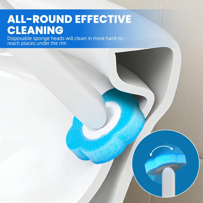 使い捨て交換ヘッドキット付きトイレブラシアップグレードロング - Home Bathroom Cleaning Kit のレビューと価格
