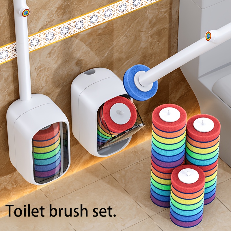 Joybos 壁掛けトイレブラシセット、交換可能なヘッド28 - Home Bathroom Cleaning Kit のレビューと価格
