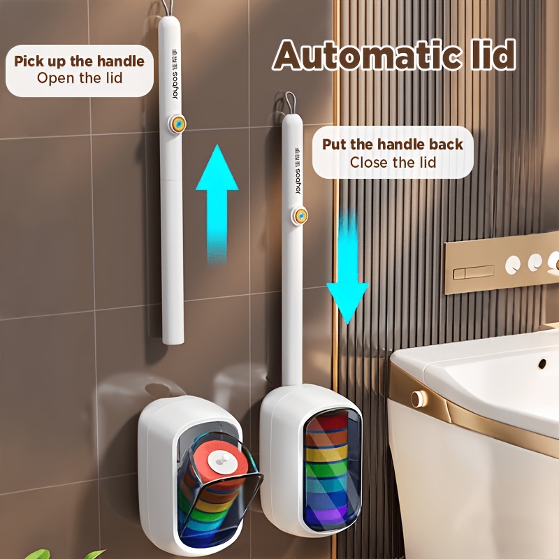 Joybos 壁掛けトイレブラシセット、交換可能なヘッド28 - Home Bathroom Cleaning Kit のレビューと価格