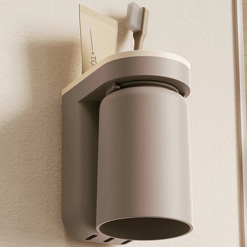 壁に取り付けられた歯ブラシ収納ラック、穴なし、ライト、高級、 - Home Bathroom Organizer のレビューと価格