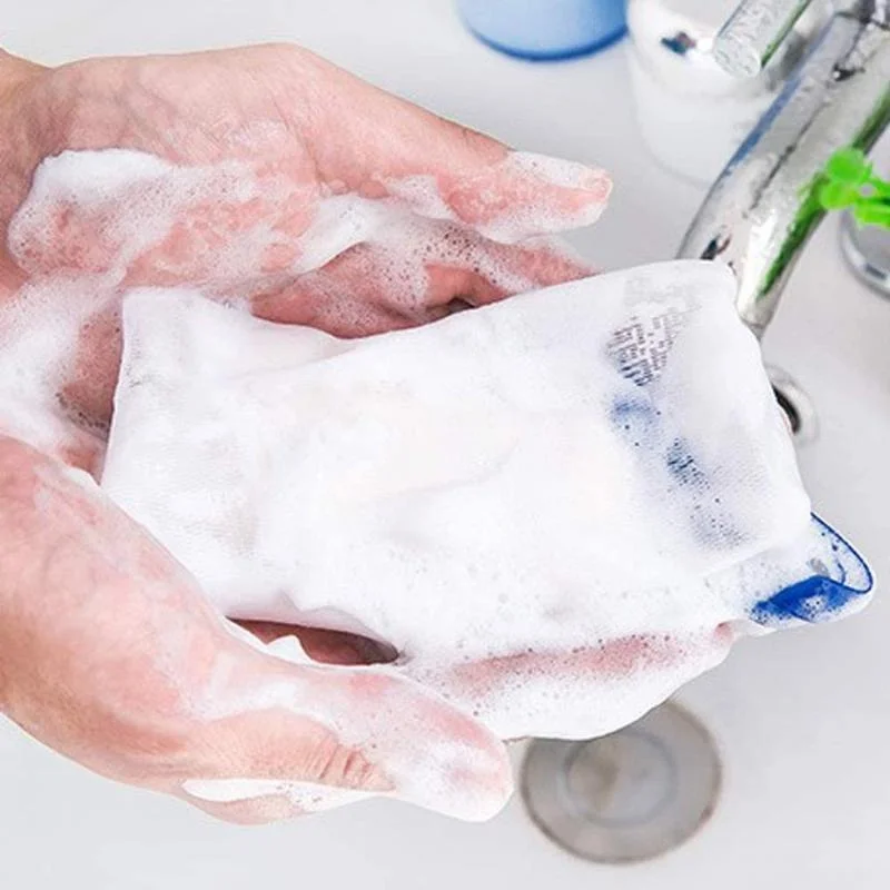 10 ピース/セットポータブルクリーン発泡メッシュバッグ石鹸 - Home Bathroom Cleaning Kit のレビューと価格
