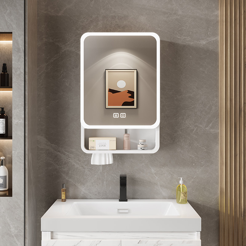 オーガナイザーミラー、バスルームキャビネット、収納棚、紙の装 - Home Bathroom Organizer のレビューと価格