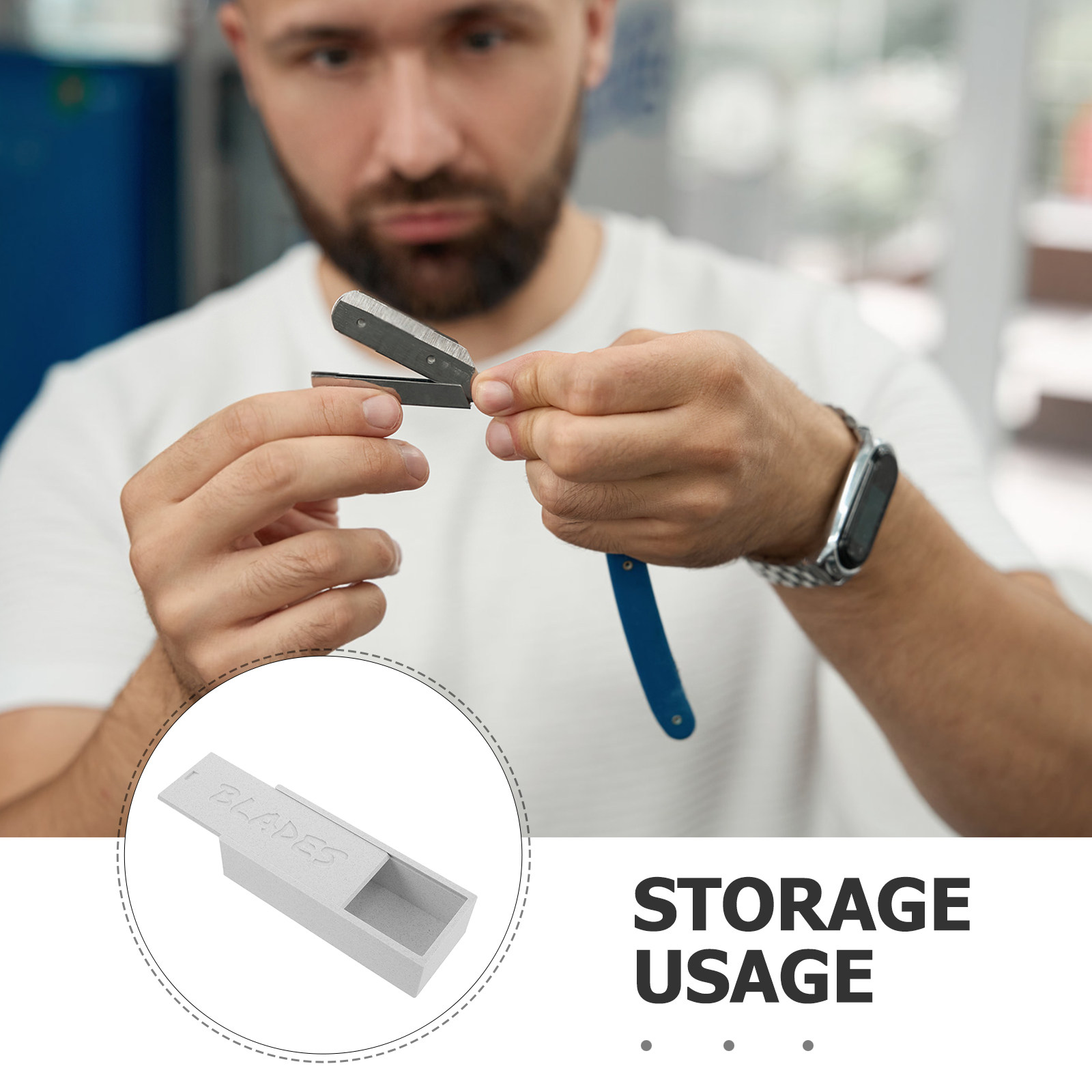 白い二重コンパートメントの刃収納ケース、家庭用浴室や理髪店用 - Home Bathroom Organizer のレビューと価格