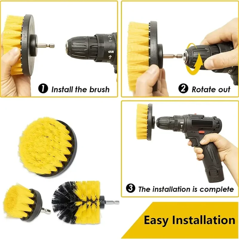 3個/セット ドリルブラシセット パワースクラバー 洗浄ブラ - Home Bathroom Cleaning Kit のレビューと価格