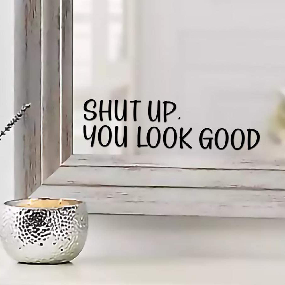 Sh * tあなたが良い引用ミラーデカールステッカーインスピ - Home Goods Bathroom Mirrors のレビューと価格