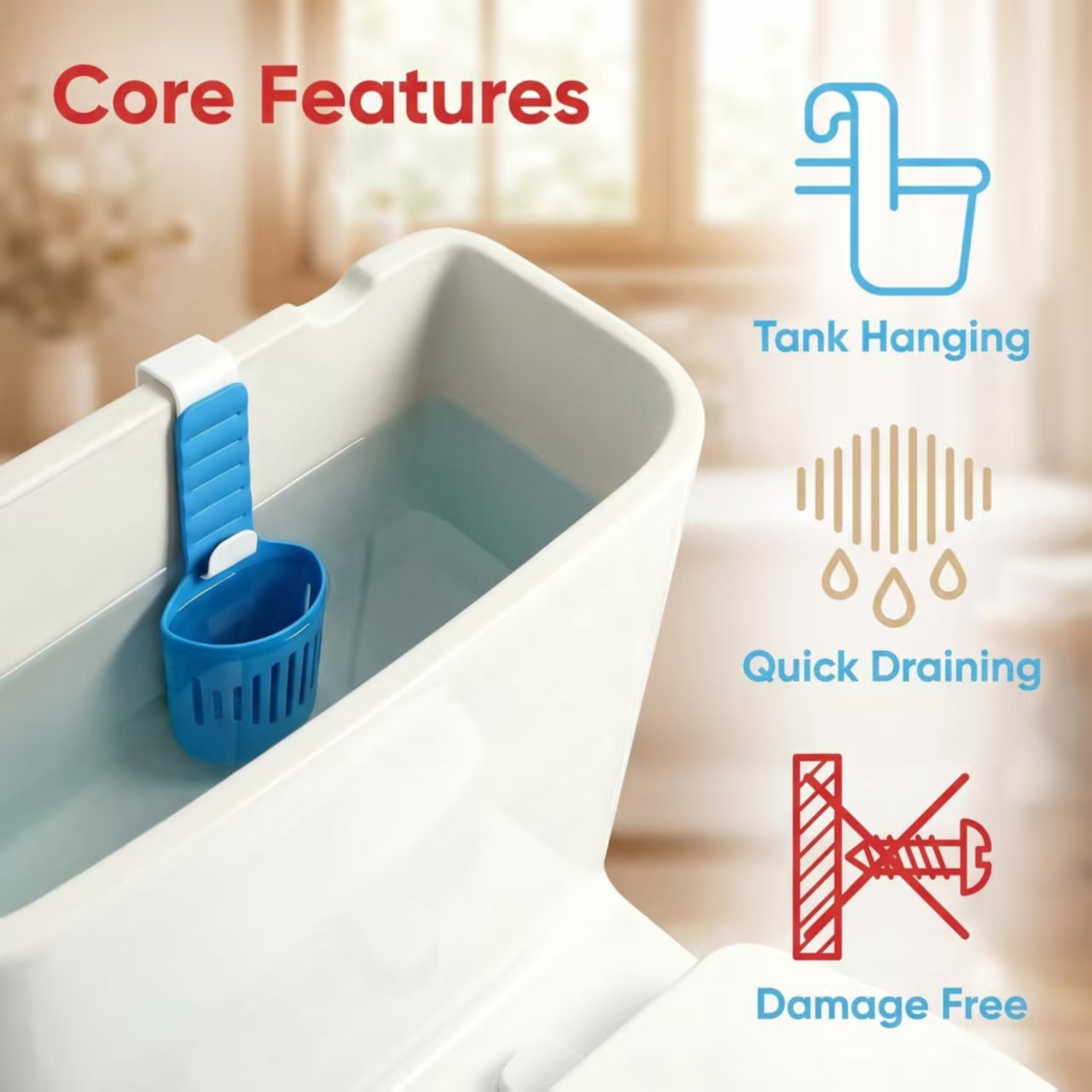 シリコーン製トイレタンク洗浄タブレットホルダー吊り下げ式収納 - Home Bathroom Equipment のレビューと価格