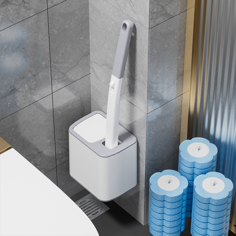 使い捨て壁掛け式トイレブラシ,長い柄,交換可能なクリーニング - Home Bathroom Equipment のレビューと価格