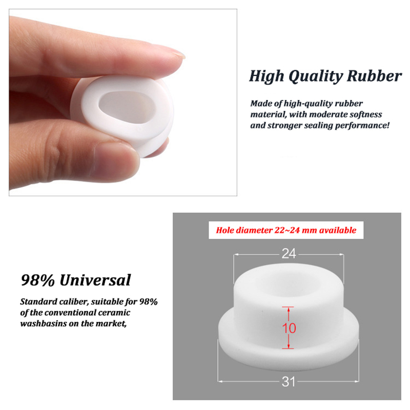 2/4/8PC バスルームゴム製洗面器オーバーフローリング  - Home Bathroom Equipment のレビューと価格