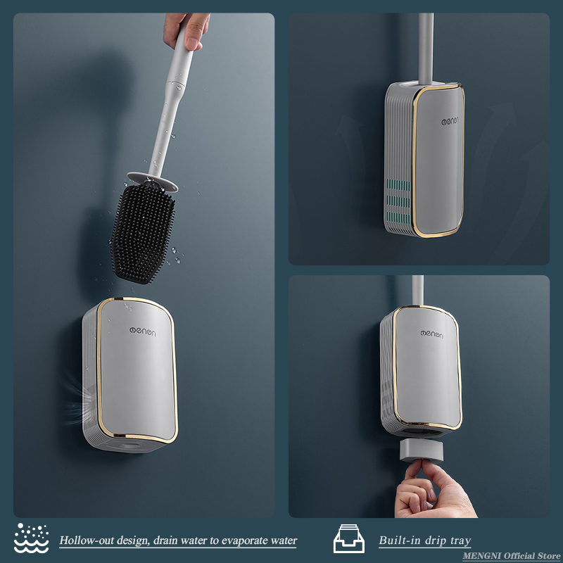 MENGNI-トイレブラシ,高品質の高級バスルーム壁掛けキッ - Home Bathroom Cleaning Kit のレビューと価格