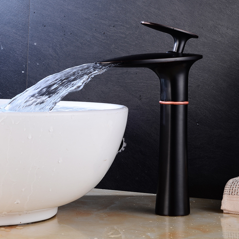 真ちゅう製の黒い蛇口,温水および冷水ミキサー,バスルームクレ - Home Hardware Bathroom Faucets のレビューと価格