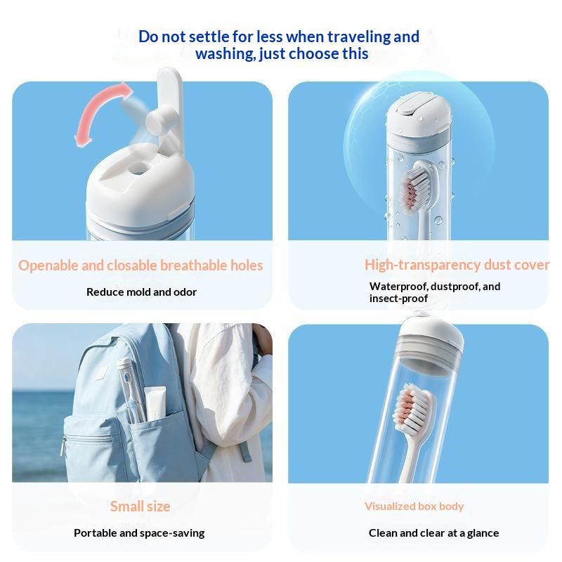 携帯用歯ブラシホルダーボックス アウトドア旅行キャンプ用歯ブ - Home Bathroom Equipment のレビューと価格